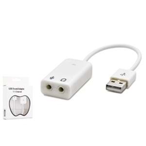 HADRON HDX5263 USB Harici Ses Kartı 7.1 Beyaz