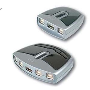 ATEN-US221A USB Arayüzüne Sahip Cihazları Paylaştıran Switch, USB 2.0, 2 PC, 1 USB Cihaz 