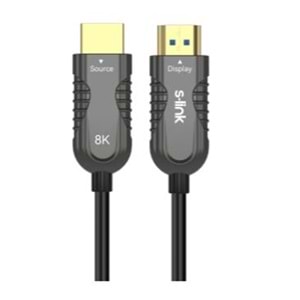 S-link SL-HM8K020 HDMI TO HDMI 20m v2.1 8K60 HZ 4K 120HZ Fiber Kablo