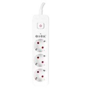 S-link SPG301S 1.5m 3x1.5mm 100 yüzde Bakır 750 Joule 3 lü Anahtarlı Akım Korumalı Priz