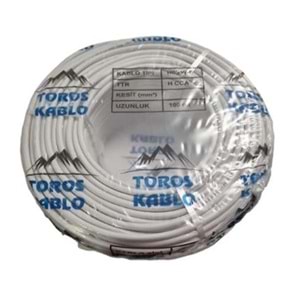 Toros Sinyal Kablosu 2x2,5 Cca Beyaz(top-100 Mt)