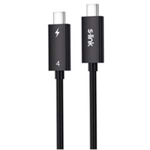 S-link SL-TC401 Thunderbolt 4.0 1m 8k 60Hz PD100W TypeC to TypeC 40Gbps Hızlı Data Kablosu