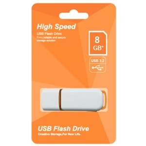 Elba 8GB Plastik Beyaz-Turuncu 3.2 USB Flash Bellek