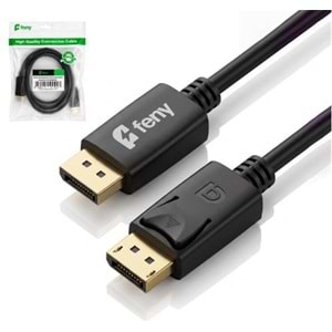 Feny FN-DS4K015 Displayport V1.2 M-M 4K@60Hz 2K@165Hz Altın Kaplama 1.5m Kablo