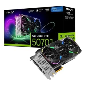 PNY GeForce RTX5070Ti VCG5070T16TFXXPB1-O GDDR7 16GB ARGB OC DisplayPort HDMI Siyah Ekran Kartı 