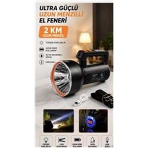 Everton Rt-698A Şarjlı Projektör 50w 5000lumen Şarjlı (15 Saat) Powerbank Özellik 2km Menzil