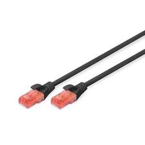 DIGITUS 1metre CAT6 Utp DK-1617-010/BL Siyah Patch Kablo (10'lu Paket)