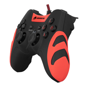GAMEBOOSTER GB-J54R USB Kablolu Oyun Kolu, Çift Titreşim Motorlu, Ergonomik Kırmızı Tasarım, PC ve PS3 Uyumlu Gamepad
