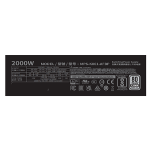 COOLERMASTER 2000w 80+ PLATINUM X Mighty MPS-K001-AFBP-NBEU Tam Modüler Power Supply