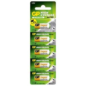 GP GP23A-C5 23A 12V Alkalin Spesifik 5'li Paket Pil Kumanda 