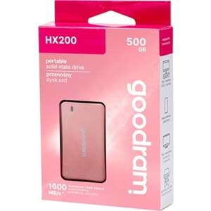 GOODRAM 500GB SSDPR-HX200-500-RG USB 3.2 Harici Harddisk Pembe