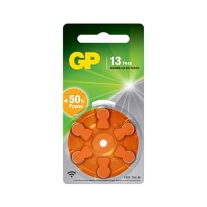 GP ZA13 1.4V Düğme Kulaklık Pili 6'lı Paket