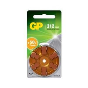 GP ZA312 1.4V Düğme Kulaklık Pili 6'lı Paket
