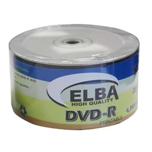 Elba Dvd-R 4,7GB-120MIN 50li 16X Printable Dvd-R Shrink