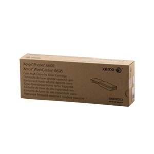 Xerox 106R02233 Phaser 6600-6605 Yüksek Kapasite Cyan Mavi Toner 