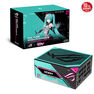 ASUS 1200w 80+ Platinum III ROG THOR 1200P3-MIKU Tam Modüler Power Supply