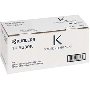 Kyocera TK-5230K Black Siyah Orjinal Fotokopi Toneri Ecosys M5521cdn-5521cdw P5021cdn-5021cdw 2.600 