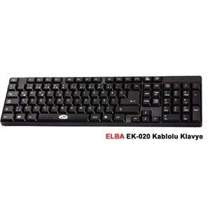 Elba EK-020 F Usb Siyah Türkçe Kablolu Standart Klavye (1.8Mt Kablo Uzunluğu)