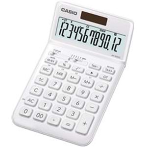 Casio JW-200SC-WE 12 Hane Beyaz Masa Üstü Hesap Makinesi