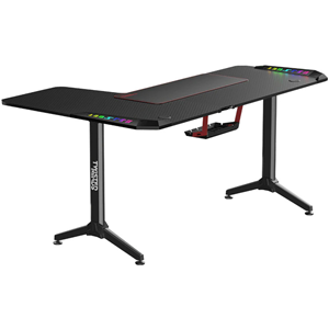 TWISTED Minds L Şekilli RGB Sağ Oyuncu Masası Siyah TM-Y-RB-RGB