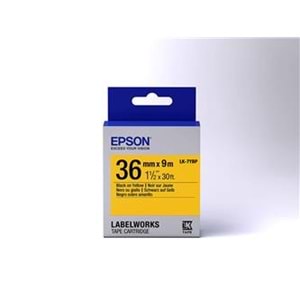 Epson LK-7YBP Pastel Sarı Üzeri Siyah 36mm 9Metre