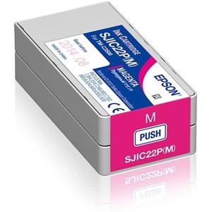 Epson TM-C3500 Magenta Kırmızı Mürekkep Kartuş SJIC22P(M) S020603