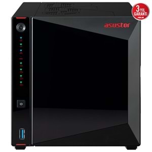 ASUSTOR 4diskli Celeron N5105 QC-16GB RAM-2-2.5GbE Nas Server AS5404T (47911)