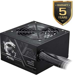 MSI 750w 80+ Bronze MAG A750BN PCIE5 II Power Supply