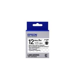 Epson LK-4TBN Şeffaf Üzeri Siyah 12mm 9Metre Etiket