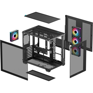 DEEPCOOL CG530-4F Gaming Mid-Tower PC Kasası