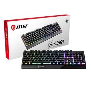 MSI Q TR Vigor GK30 RGB Mekanik Hisli Siyah Oyuncu Klavyesi