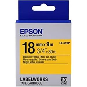 Epson LK-5YBP Pastel Sarı Üzeri Siyah 18mm 9metre