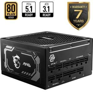 MSI 1000w 80+ Gold MAG A1000GL PCIE5 II Tam Modüler Power Supply