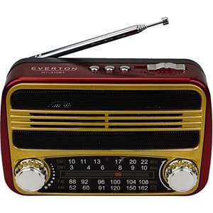Everton Rt-310bt Bluetooth Fm-Usb-Tf Card- Şarjlı Nostaljik Radyo 