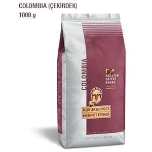 Mehmet Efendi Colombian 1000gr Çekirdek Kahve (Roasted) Net WT 35,2 OZ 