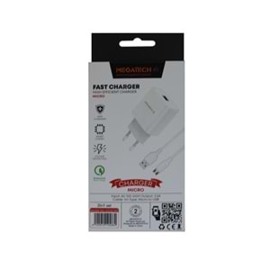 Megatech CC01 (CC22-M3 ) 2in1 5v-3.0 Ev Şarj+ Micro Kablo Hızlı Şarj
