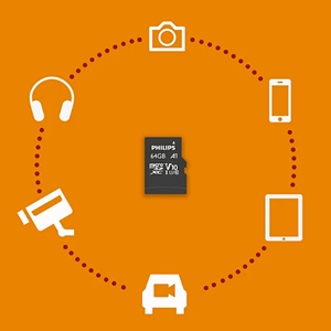PHILIPS MicroSD 64GB FM64MP45B/00 Class10 Hafıza Kartı