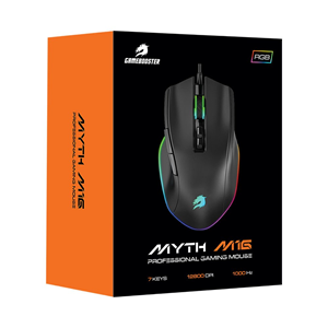 GAMEBOOSTER M16 Myth RGB Aydınlatmalı Siyah Profesyonel Gaming Mouse
