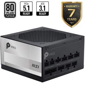 MSI 850w Platinum PRO A850PL PCIE5 Tam Modüler Power Supply