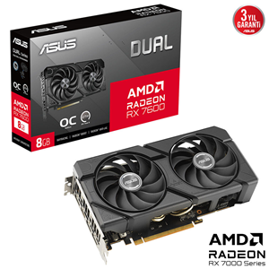 ASUS 8GB DUAL RX7600-O8G EVO GDDR6 128bit HDMI-DP PCIE 4.0