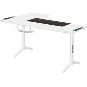 TWISTED Minds L Şekilli RGB Sağ Oyuncu Masası Beyaz TM-Y-RW-RGB