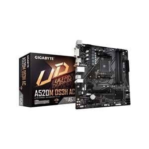 GIGABYTE A520M-DS3H V2 DDR4 M2 PCIe NVME HDMI DVI DP PCIe 16X v3.0 AM4 mATX