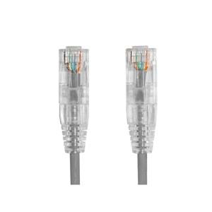 AGER 0.15metre CAT6 Utp Slim AWG28 AC-602-0015 Gri LSZH Patch Kablo (10'lu Paket)