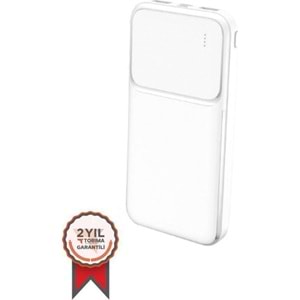 Torima Fullmoon P-1010 Hızlı Şarj Özellikli 10.000 Mah Powerbank Beyaz
