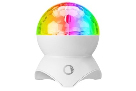 Mikado MD-X740 Beyaz Şarjlı BT-TF Cart-USB Tavan Led Işıklı Disko Topu Speaker