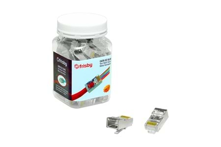 Frisby FNW-RJ4532N CAT6 EZ RJ45 100lü Yeni Nesil Delikli Metal Konnektör