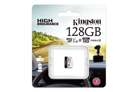 Kingston SDCE-128GB 128GB microSDXC Endurance 95R-45W C10 A1 UHS-I Card Only Hafıza Kartı