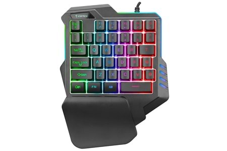 Everest KB-R177 SALVO Siyah USB Led Işıklı Q 35 Tuşlu Multimedya Mini Gaming Oyuncu Klavyes