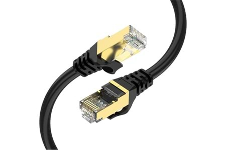 Qgeem QG-OT0610 10mt Cat6 CU AWG24-7 UTP Siyah Network Kablosu