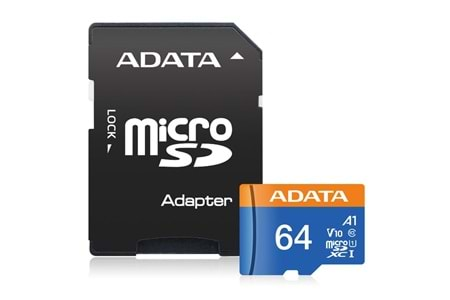 Adata 64GB Premier microSDXC Card with Adapter UHS-I Class10 V10 Hafıza Kartı